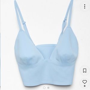 Free people blue tank bralette